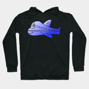 Flying Happy Airplane Doodle Hoodie